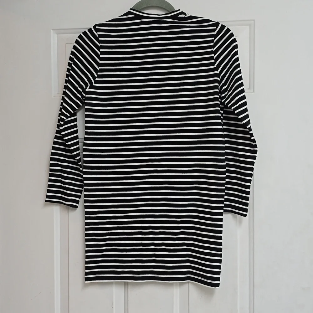 Balmain Black and White Striped Dress